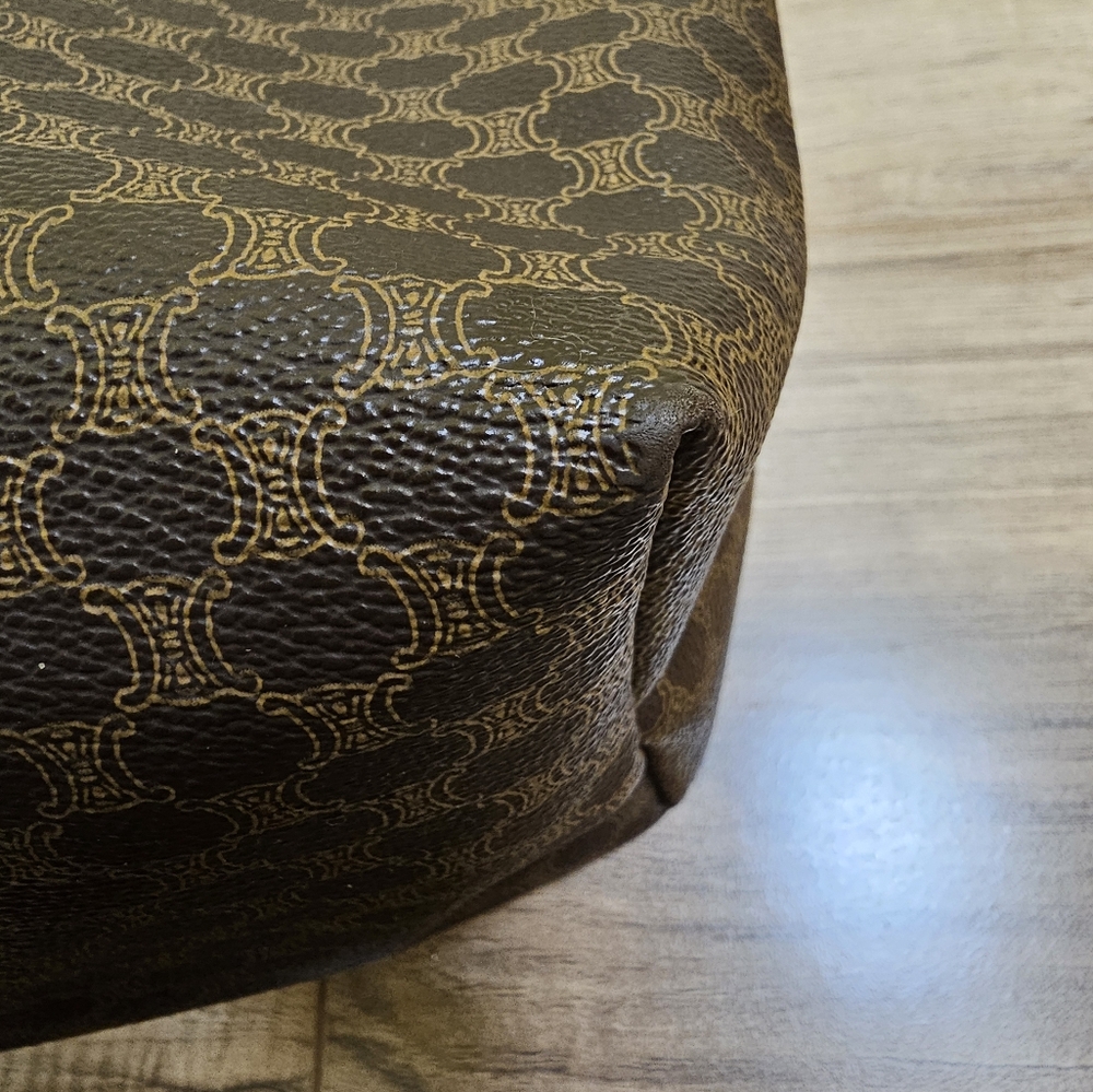 Authentic Celine Macadam Pattern Pvc Leather Brow… - image 8